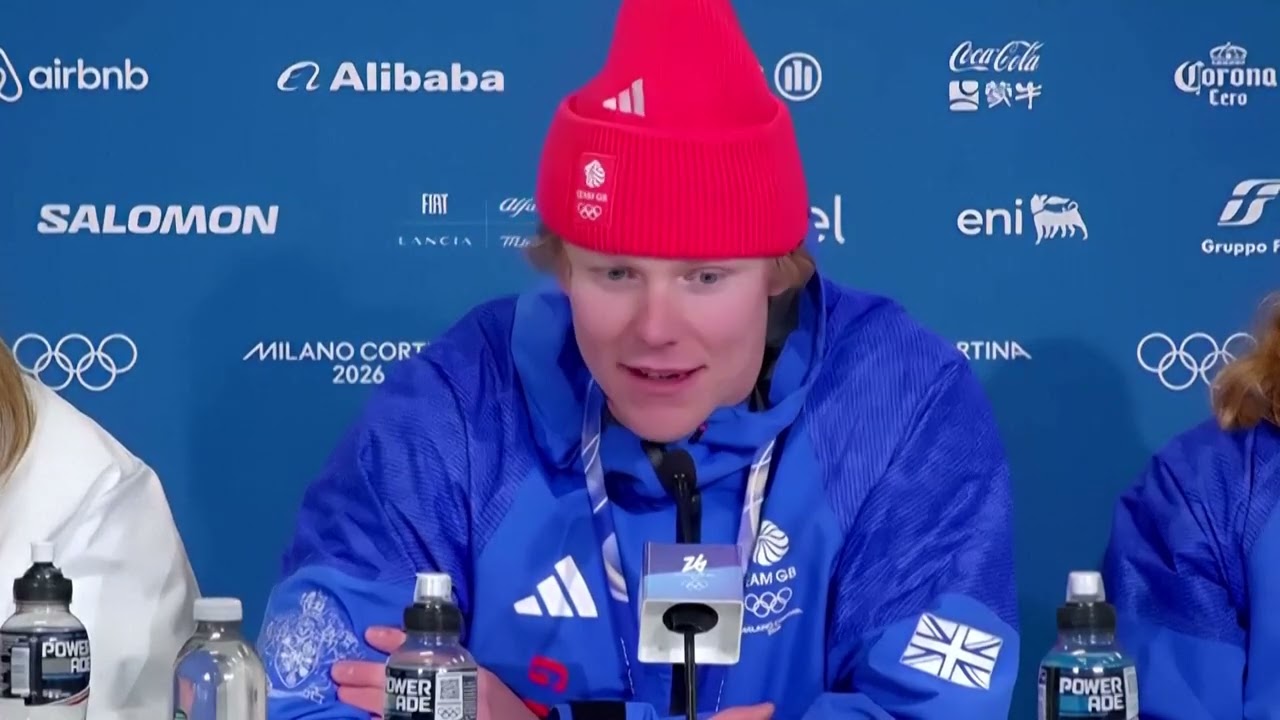 'Relief' for GB pair after winning gold in mixed team snowboard cross