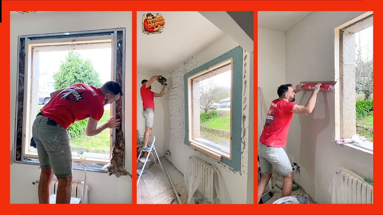 🔥🪟🛠️ REMANATE PROFESIONAL de DRYWALL para INSTALAR una NUEVA VENTANA y DEJAR la PARED PERFECTA ✨