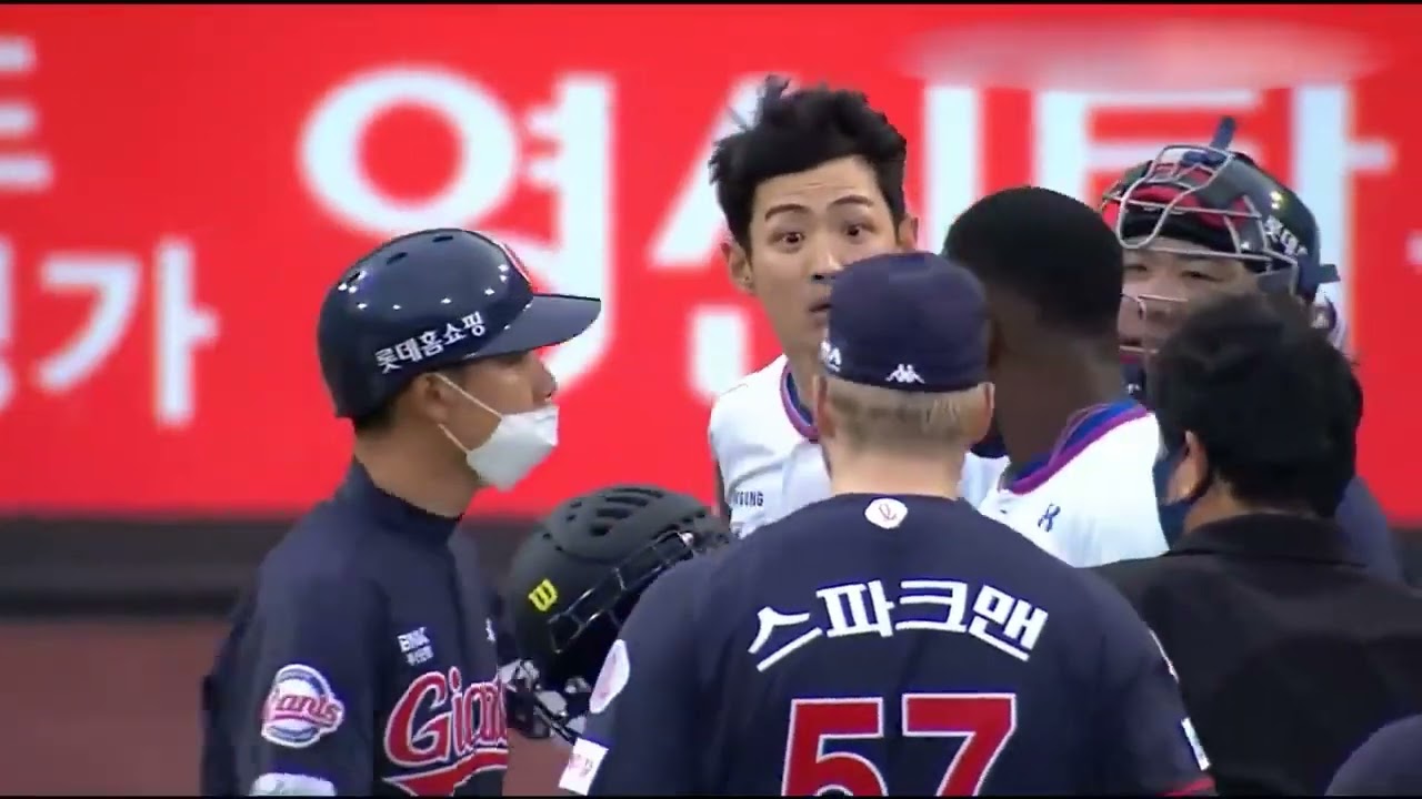 구자욱vs스파크맨 밴치클리어링