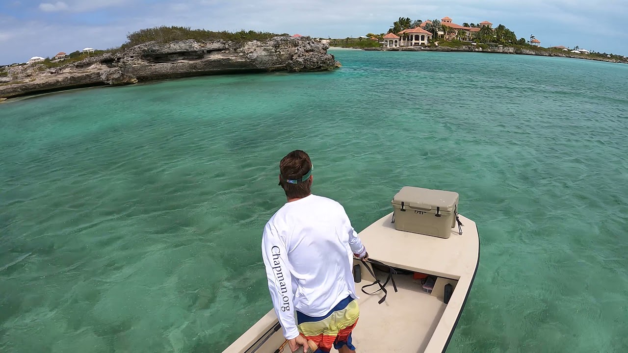 Silly Creek Run on a Ankona Saltmarsh 1444 with Yamaha F25, Providenciales, Turks and Caicos Islands