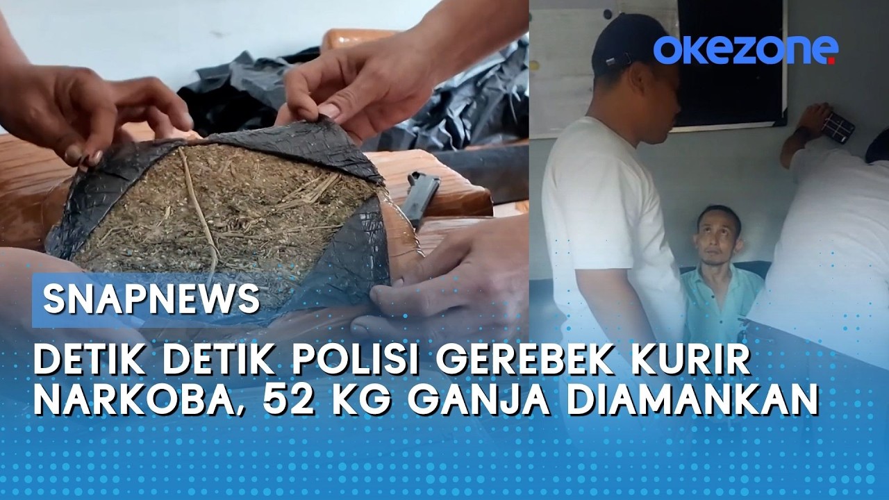 Detik Detik Polisi Gerebek Kurir Narkoba, 52 Kg Ganja Diamankan