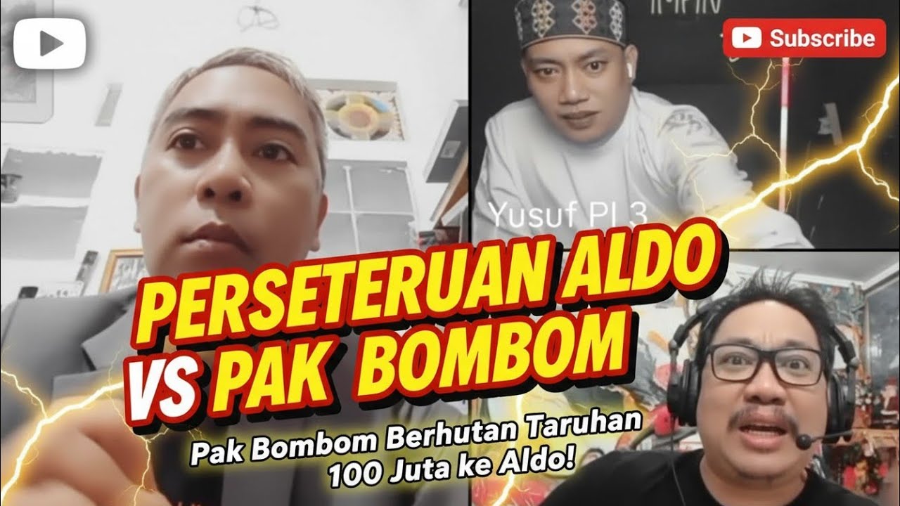 Debat Panas! Pak Bombom Berani Taruhan 100 Juta Lawan Aldo, Berakhir Tak Terduga