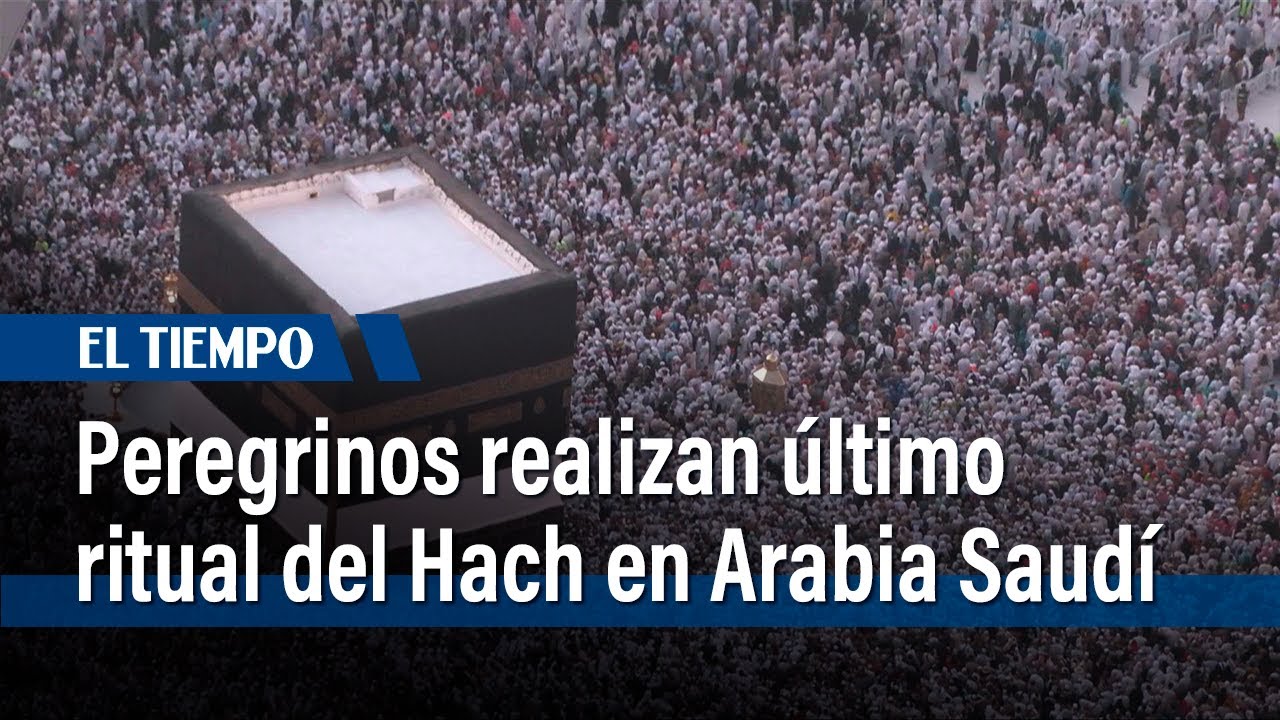 Fieles musulmanes realizan el último gran ritual del peregrinaje del hach en Arabia Saudí