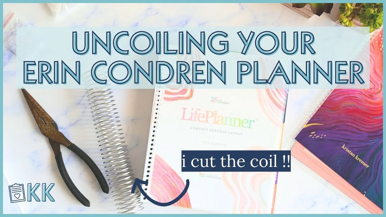 How to Uncoil an Erin Condren Planner for Frankenplanning DIY Customizations Cut the Coil!