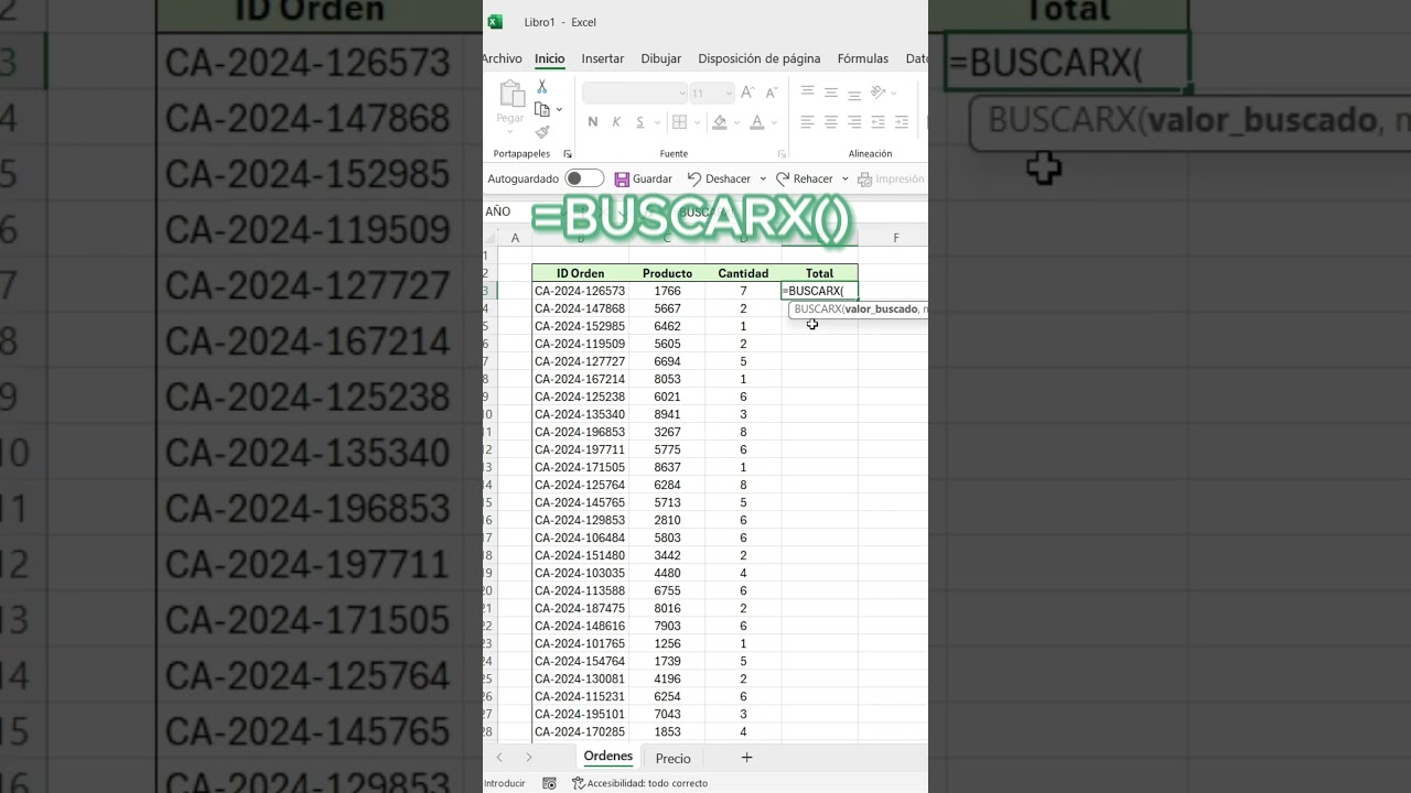 BUSCAR X en Excel