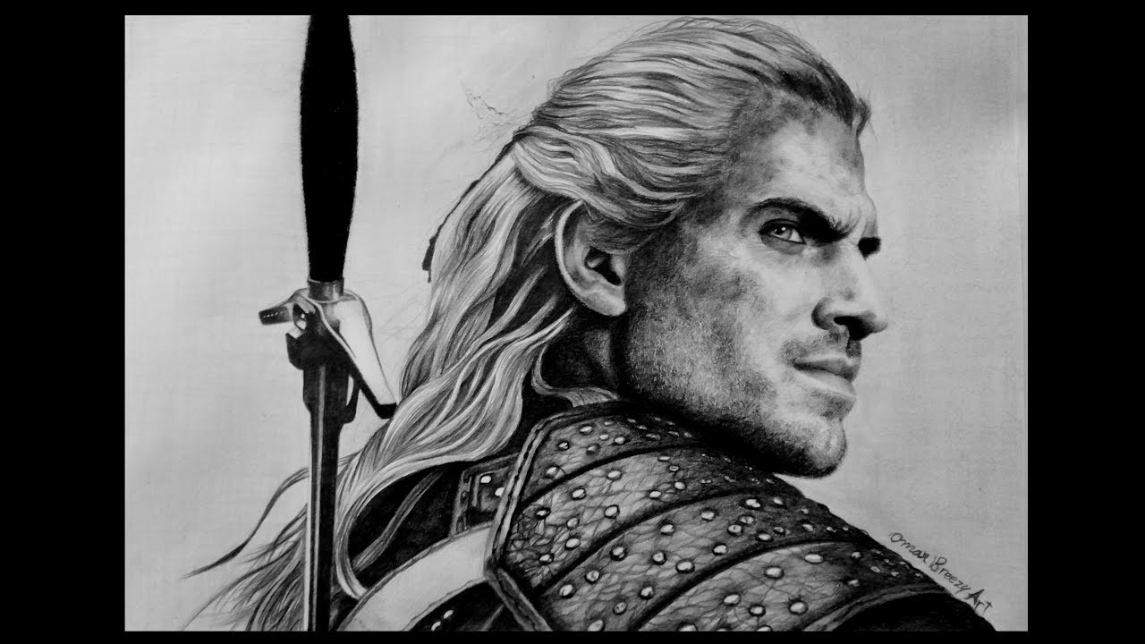 Drawing The Witcher - Geralt of Rivia : Henry Cavill