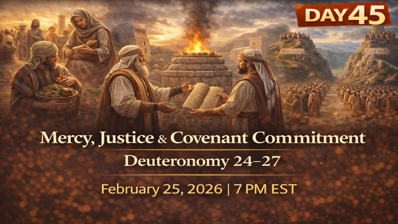 Mercy, Justice & Covenant Commitment | Deuteronomy 24–27 | LIVE