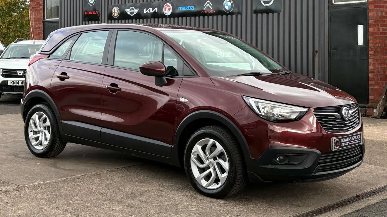 2019 (69) Vauxhall Crossland X 1.2T SE Nav 5Dr in Rioja Red. 29k Miles. 1 Owner. 6 Services. £8750