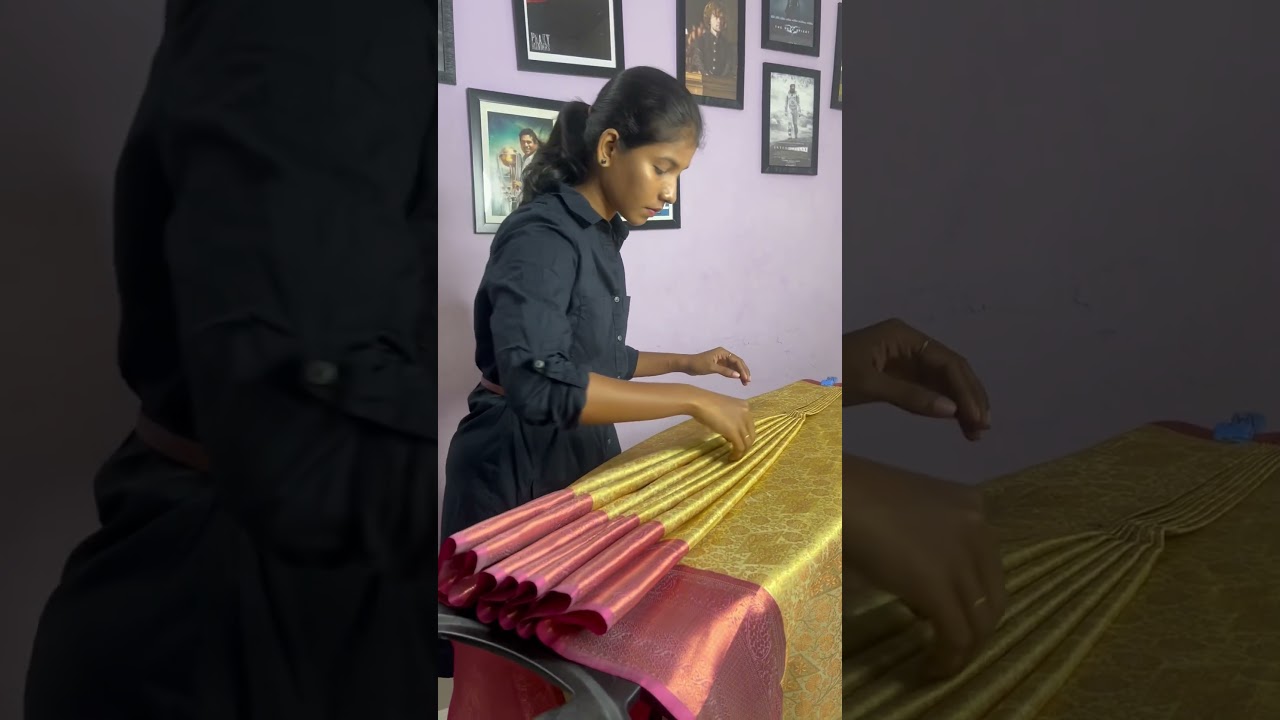 From now on, we are also providing a flowy saree pre-pleating service #sareeboxfolding