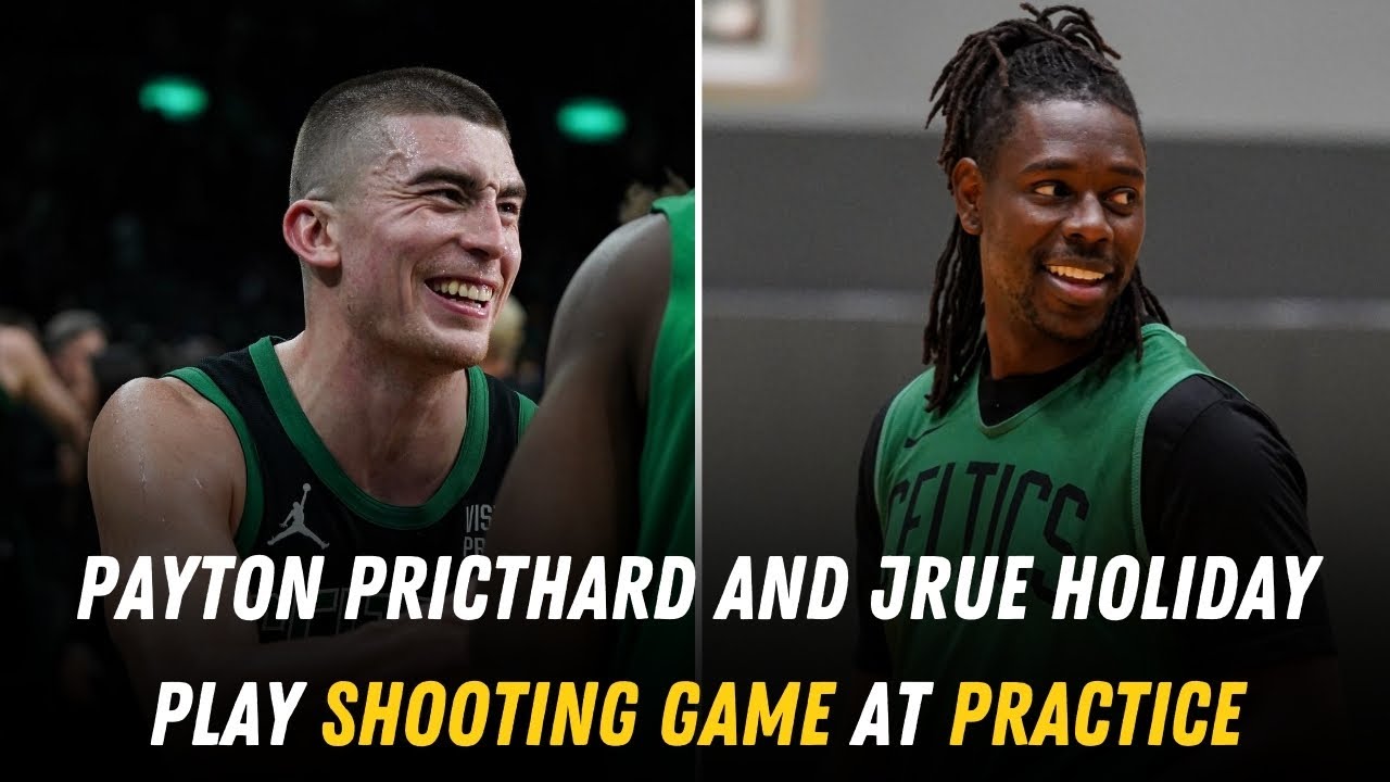 Payton Pritchard and Jrue Holiday play Shooting Game at practice | Highlights