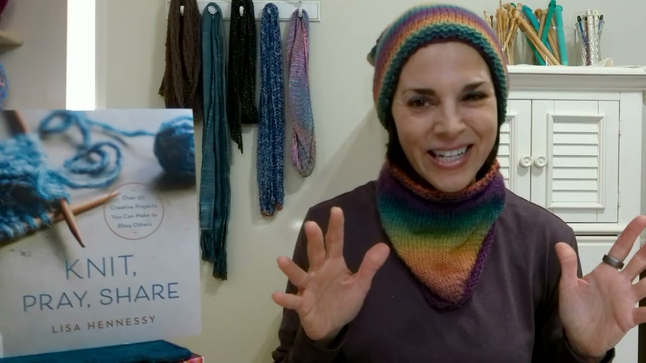 Knit,Pray,Crochet Episode 146; knit warrior bandana cowl pattern, devotion