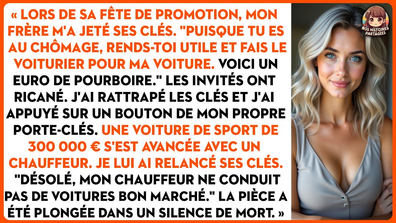 « Lors de sa fête de promotion, mon frère m'a jeté ses clés. 