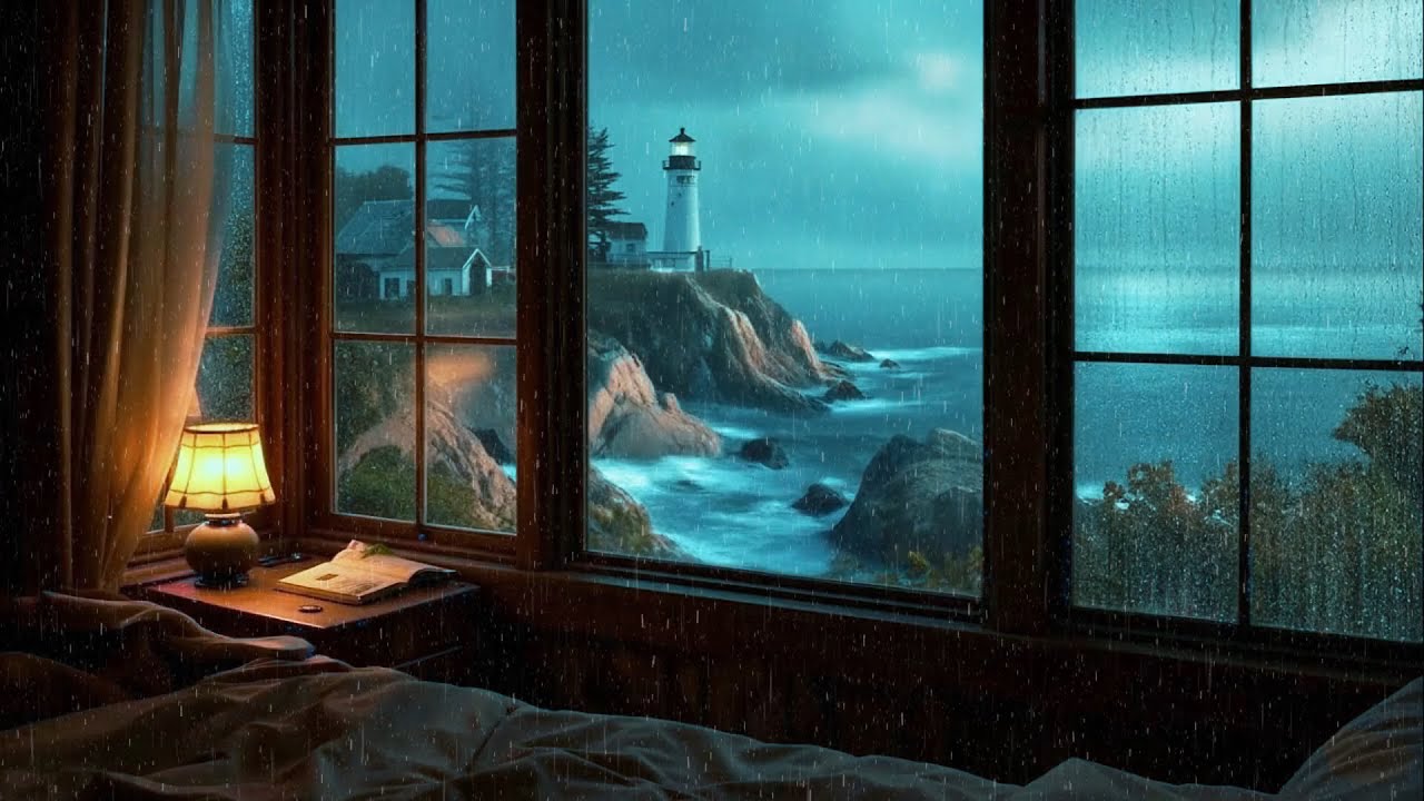 Cozy Seaside Cabin Rain 🌊 | Gentle Sounds for Deep Sleep & Relaxation