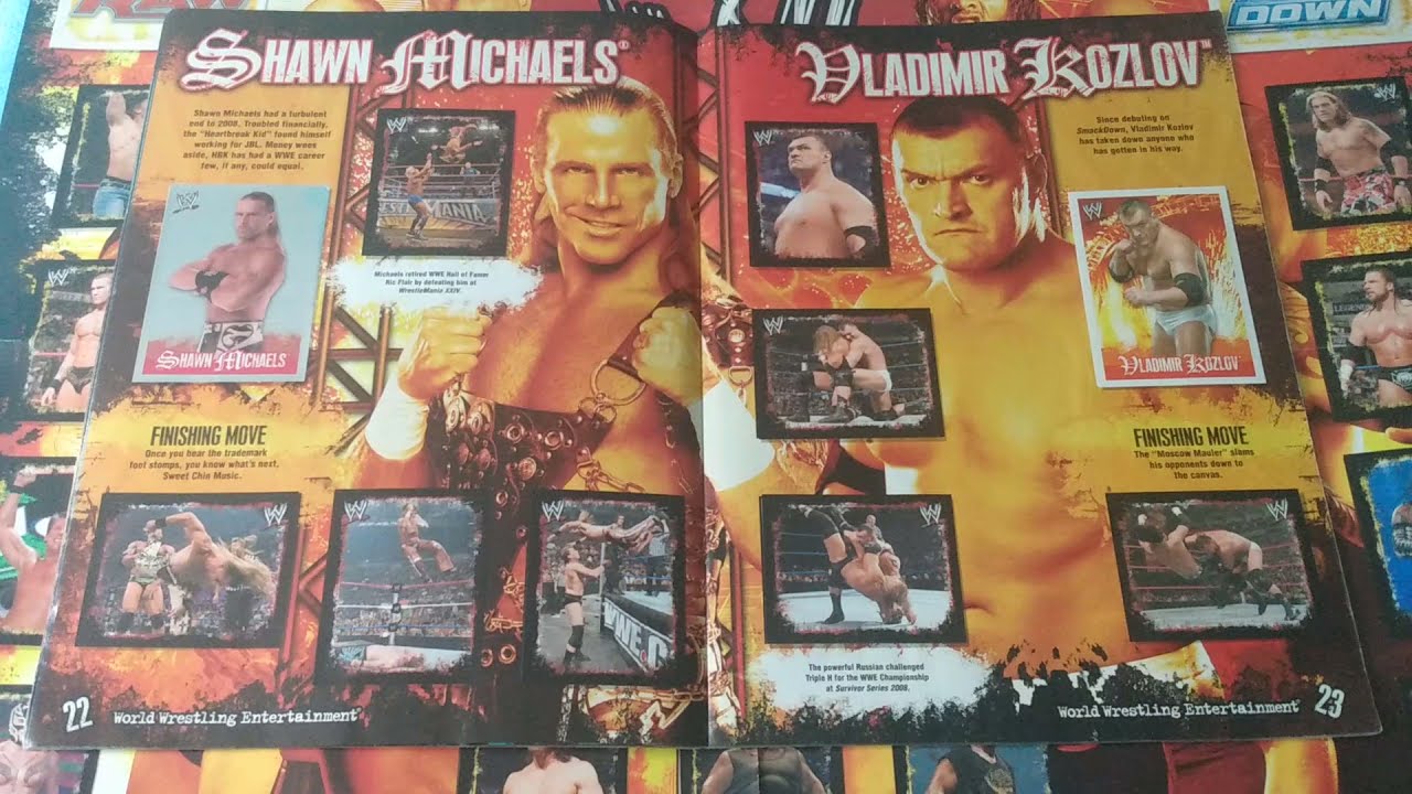 WWE Rivals 2009 Merlin Sticker Album Complete Collection