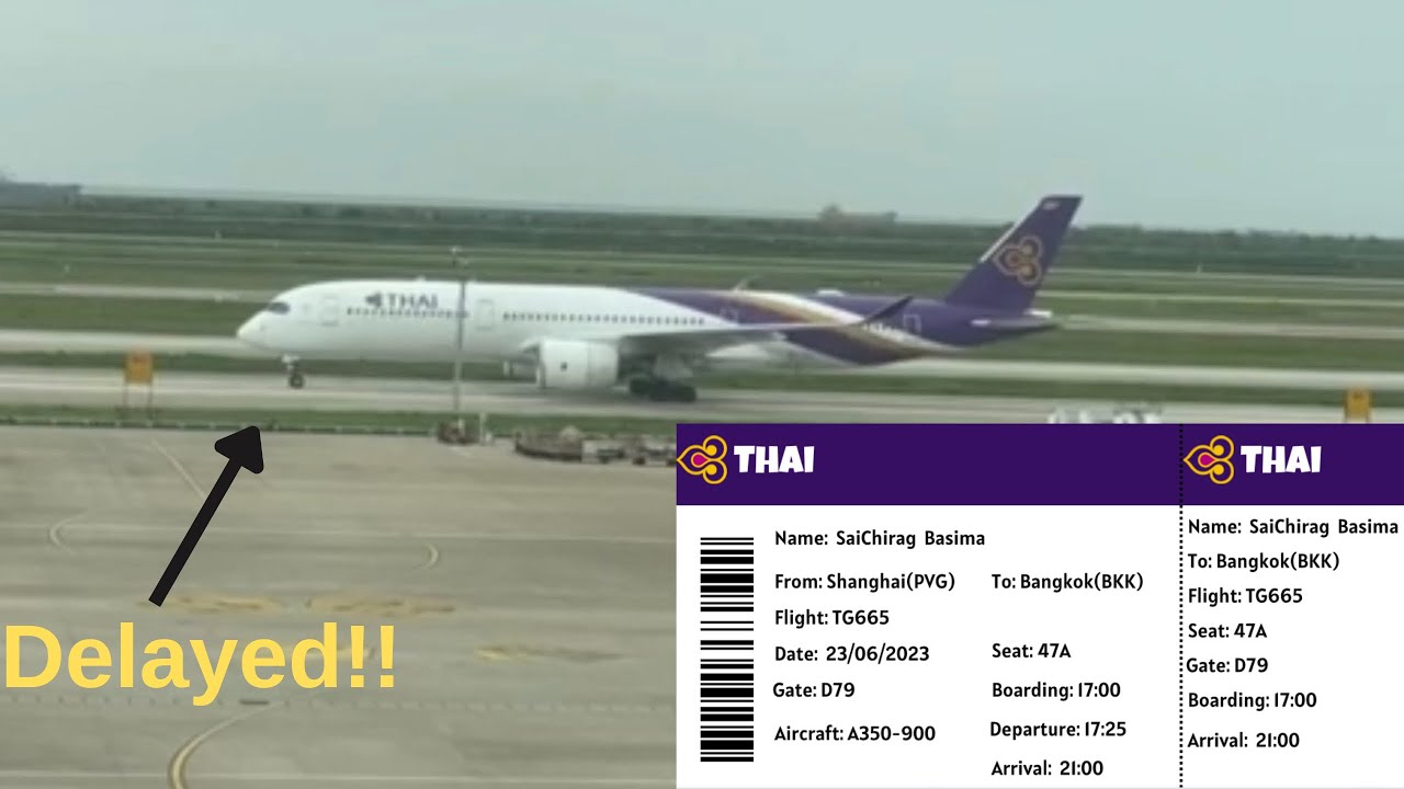 Thai airways A350 Economy TG665 PVG-BKK