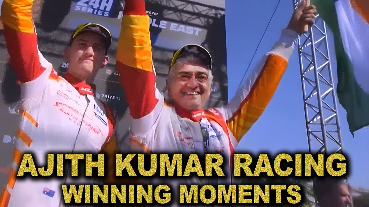 Ajith Kumar Racing 🔥 Rises The Indian National Flag For Winning 3rd Place In Dubai 24H Car Race