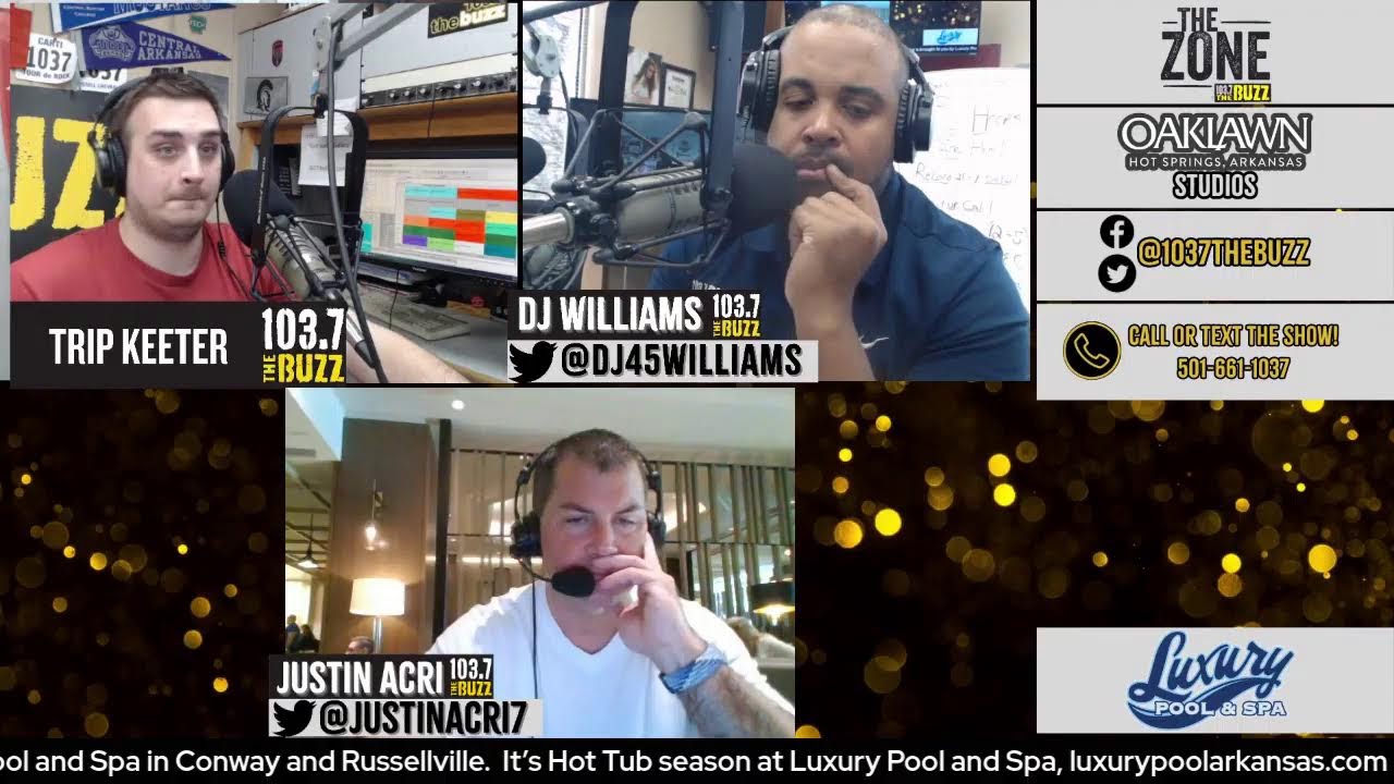The Zone with Justin Acri and DJ Williams is LIVE in The Oaklawn Hot Springs Studio!