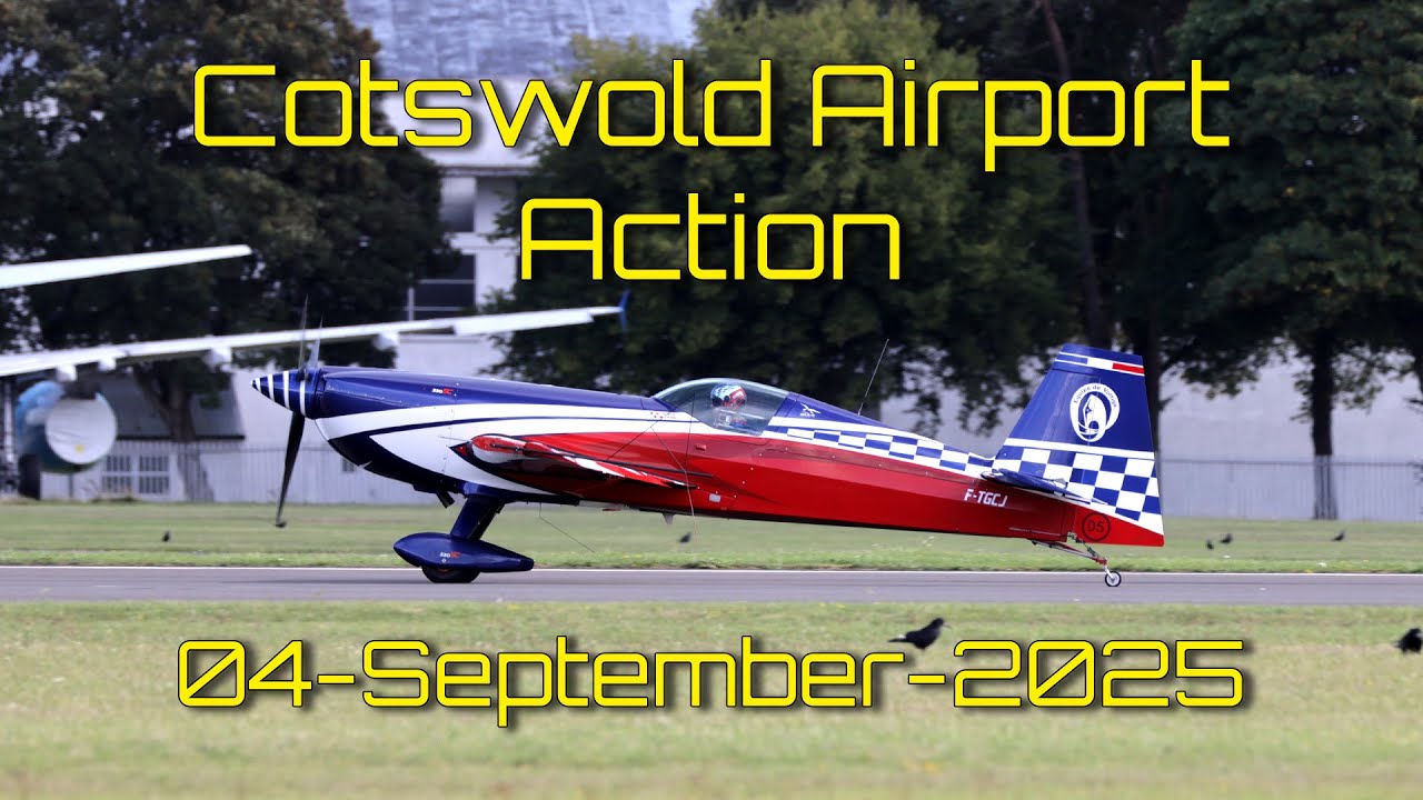 Filming at Cotswold Airport – 4th September 2025, French Air Force fuel stop Cirrus SR22 & Extra 300