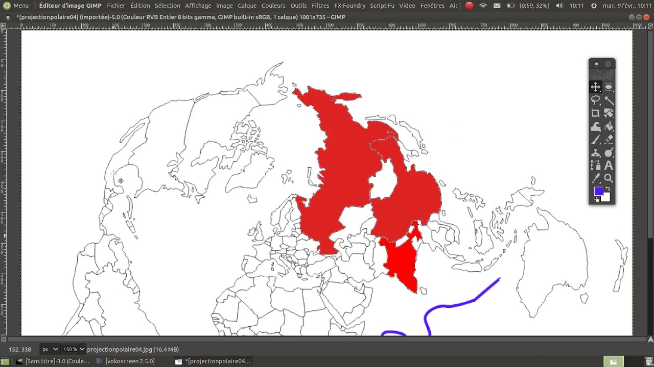Faire un croquis en géographie avec GIMP
