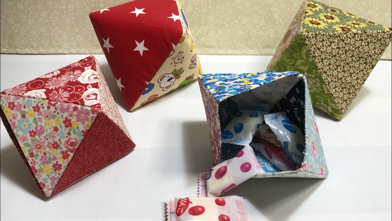 【手芸】三角ピースで作るギフトボックス 🎁 Gift box made of triangular pieces🎁 Caja regalo de piezas triangulares🎁