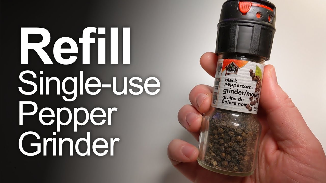 How to refill a disposable pepper or salt grinder