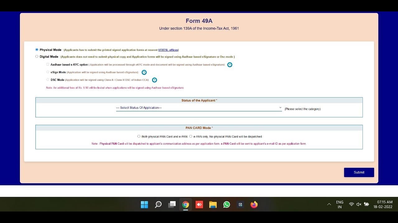 UTI PSA | EKYC PAN Card Application | UTI Digital Mode Application Portal Launch