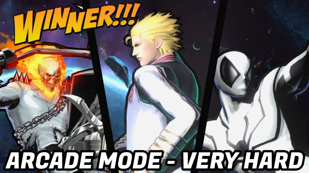 UMVC3 - ARCADE MODE - GHOST RIDER/VERGIL/SPIDER-MAN!