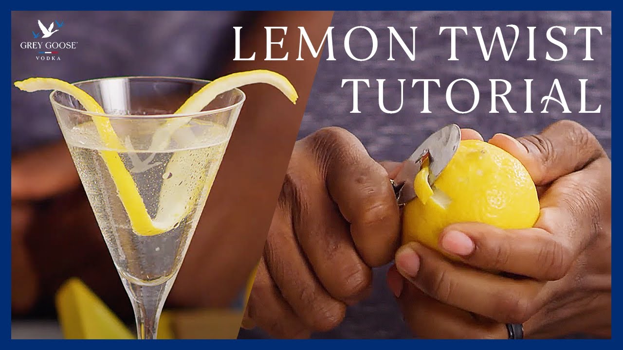Как приготовить украшение для коктейля &laquo;Лимонный твист&raquo; | Водка Grey Goose