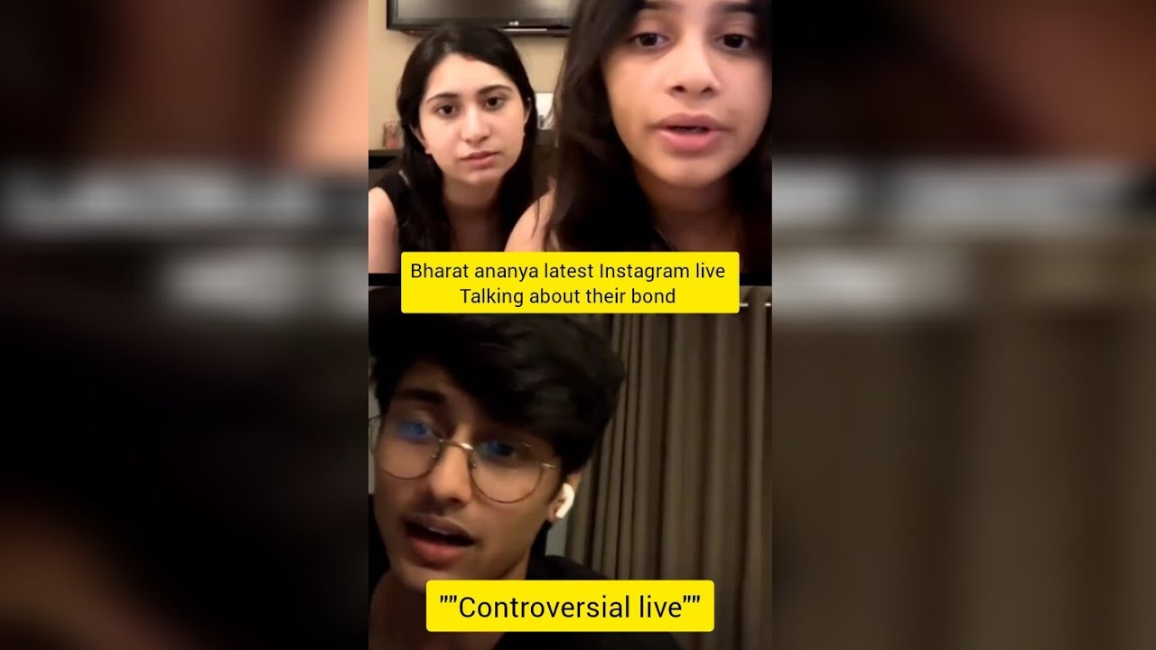 Bharat music and  ananya sharma Instagram live. Talking about their bond , shipping,gini.