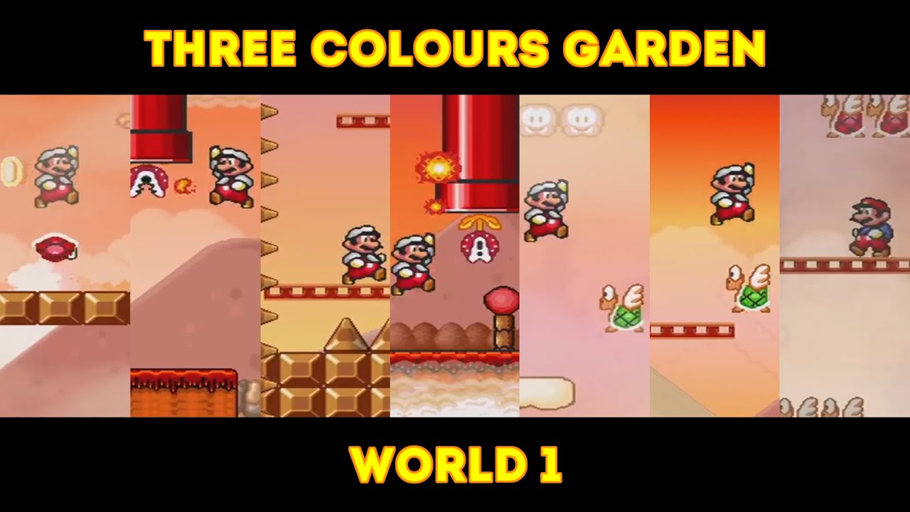 MARIO FOREVER THREE COLOURS GARDEN - WORLD 1 - GAMEPLAY - 1080P