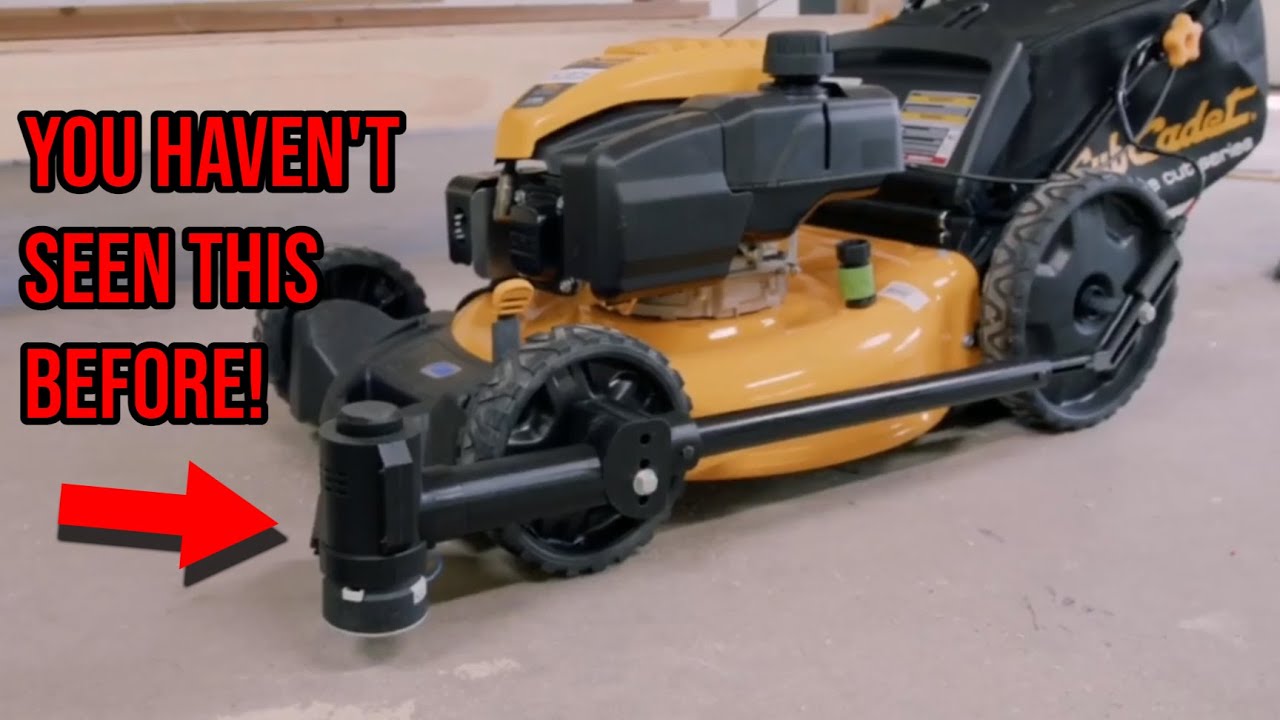 CRAZY NEW TOOL Is A Weed Eater On A Mower! (TRIMYXS)