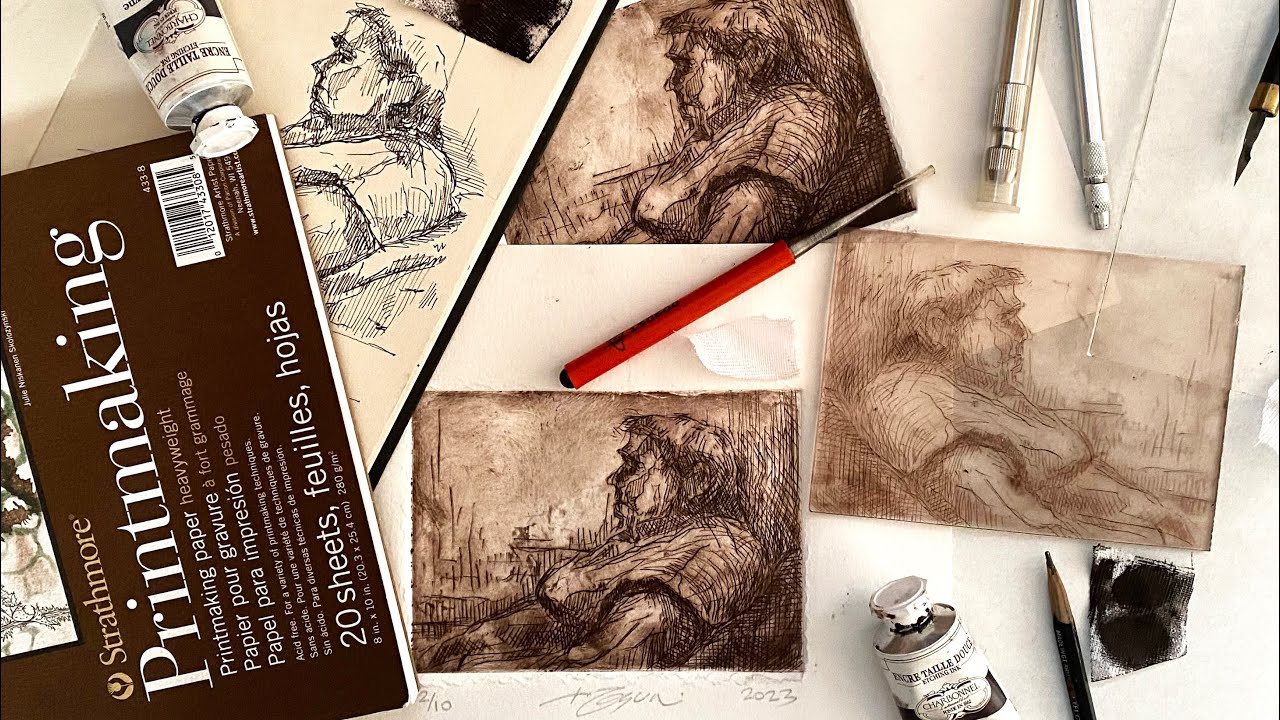 #gravure - Pleksiglas ile Gravür - Kuru Kazıma - Engraving with Plexiglass