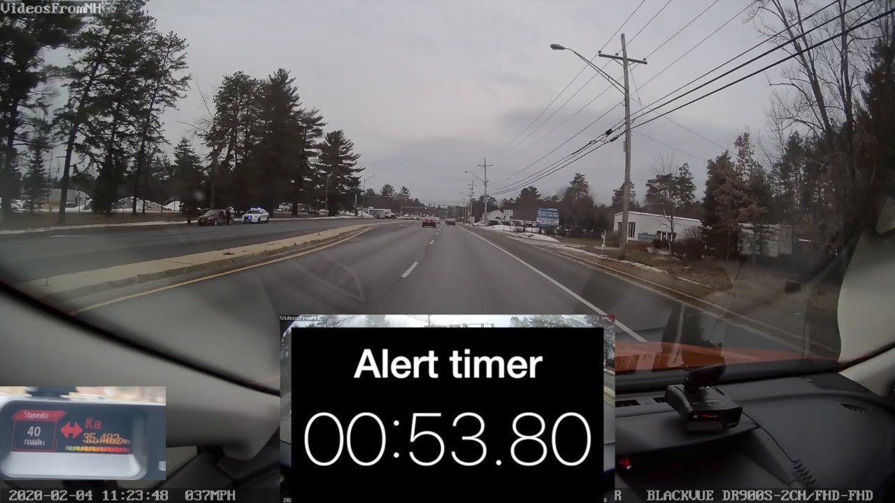 Uniden R7 Ka alert and car pulled over | 2-4-20-2