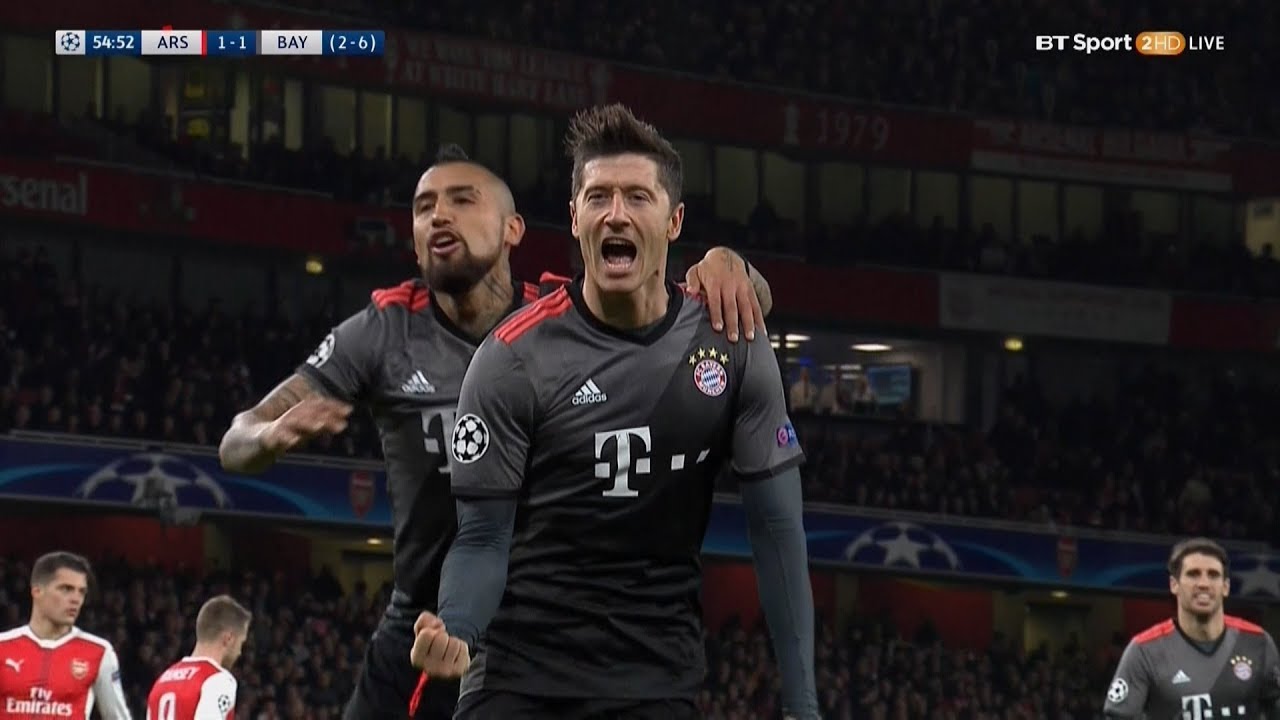 Robert Lewandowski vs Arsenal Away 16-17 HD 1080i by 1900FCBFreak