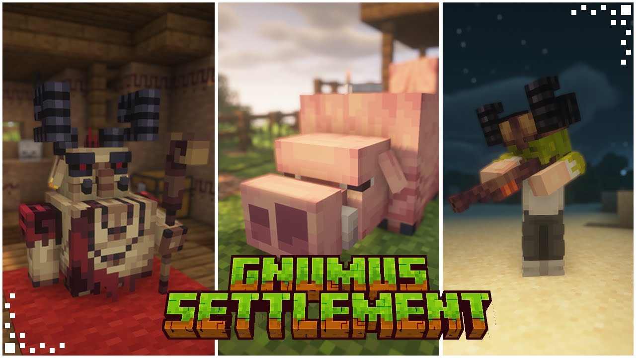Gnumus Settlement (Minecraft Mod Showcase) | New Mobs & Items | Best Content Mod | 1.18/1.19/1.20