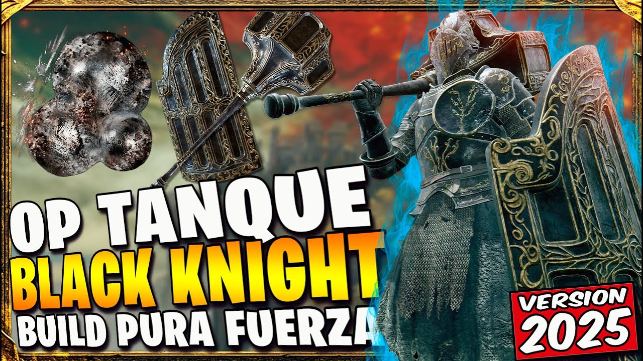La OP BUILD TANQUE PURA FUERZA del CABALLERO NEGRO ROMPE Elden Ring NG+ en 2025 Parche 1.16