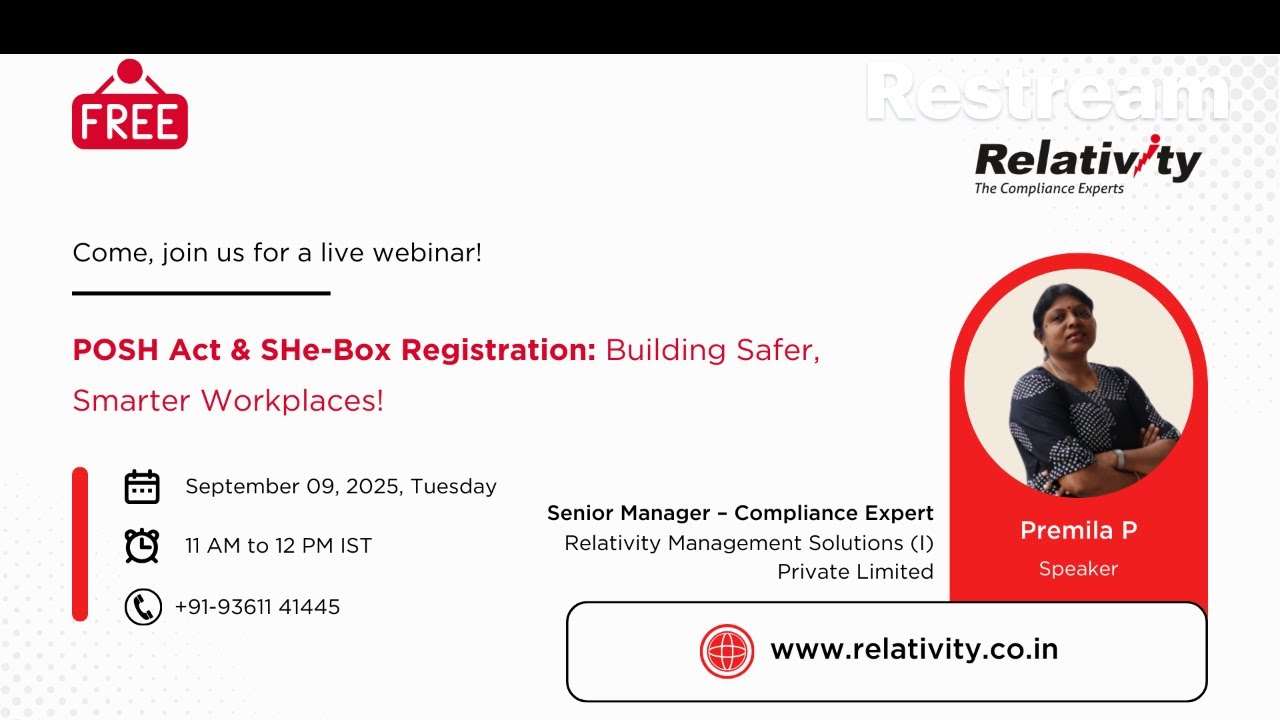 POSH Act & SHe-Box Registration: Building Safer, Smarter Workplaces!