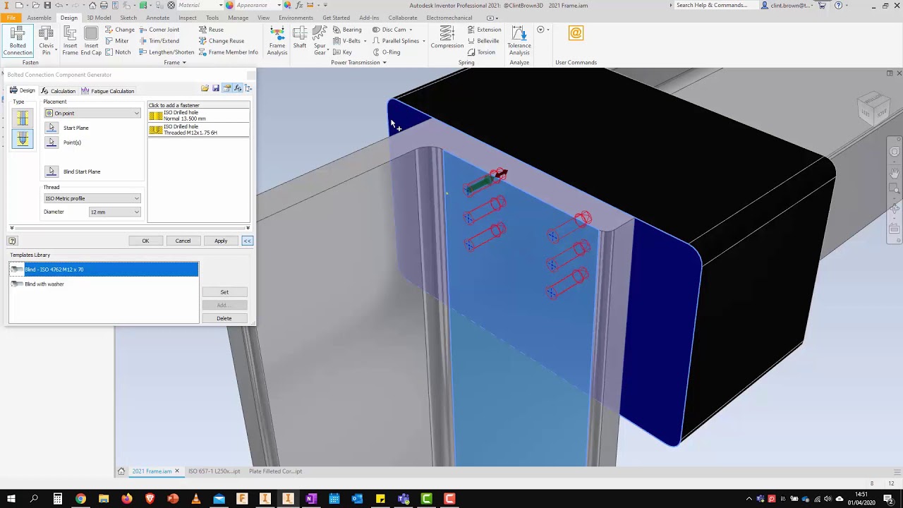 Tech Tuesday Inventor – Bolted Connections overview.