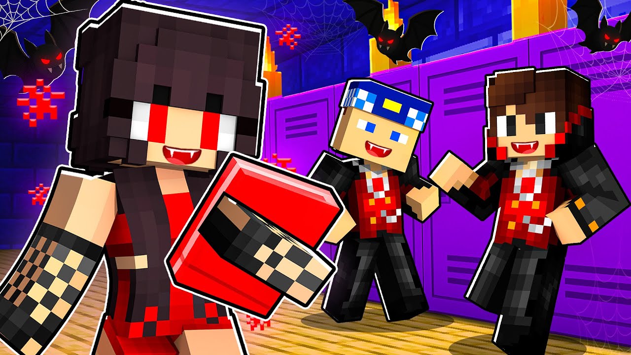 Minecraft'ta VAMPİR OKULUNDA İLK GÜNÜM
