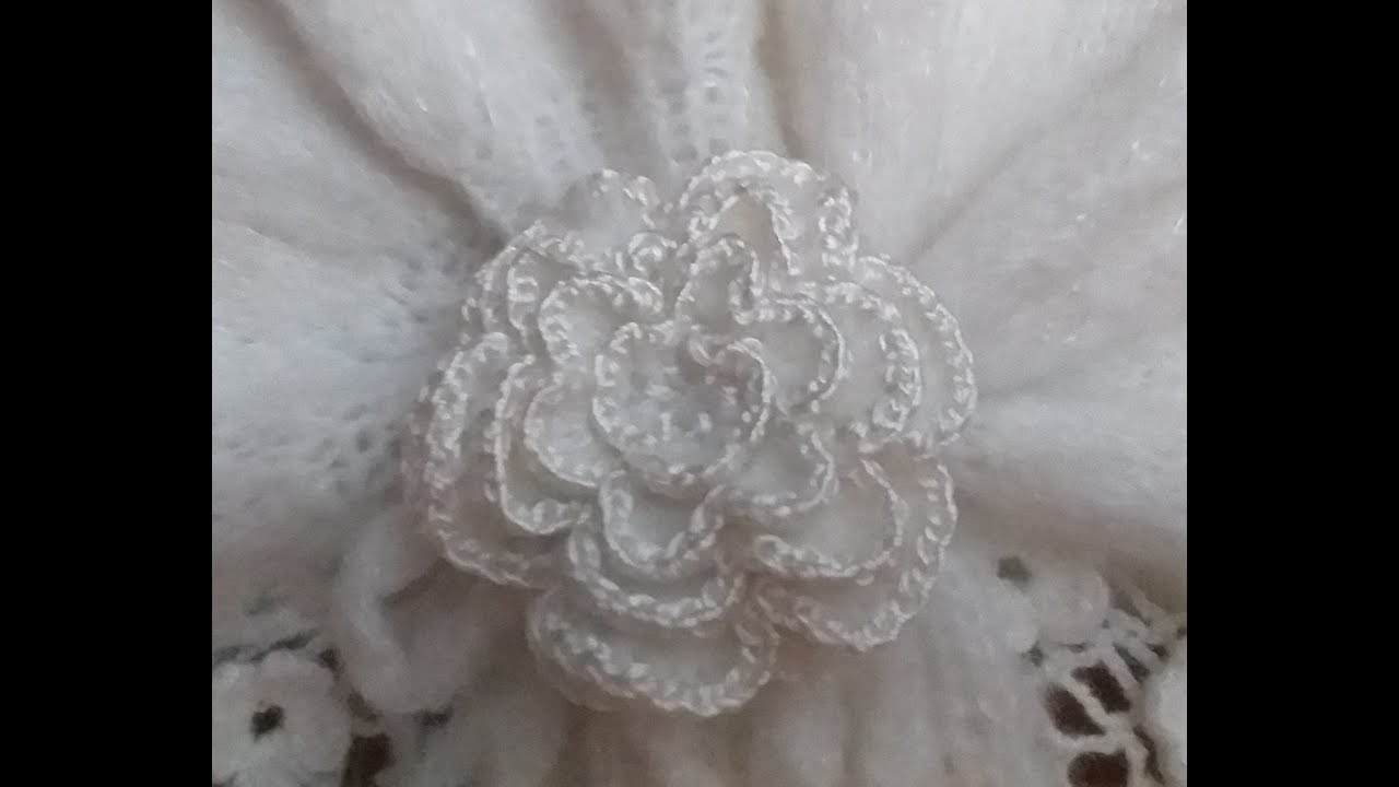 Floarea croşetată, tip broşă (1)/ Crochet flower, brooch type (1)/ Цветок крючком, тип броши (1)