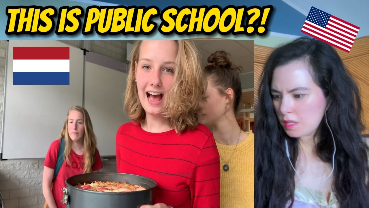 Dutch Publich Schools are like THIS?! American Girl Reacts!