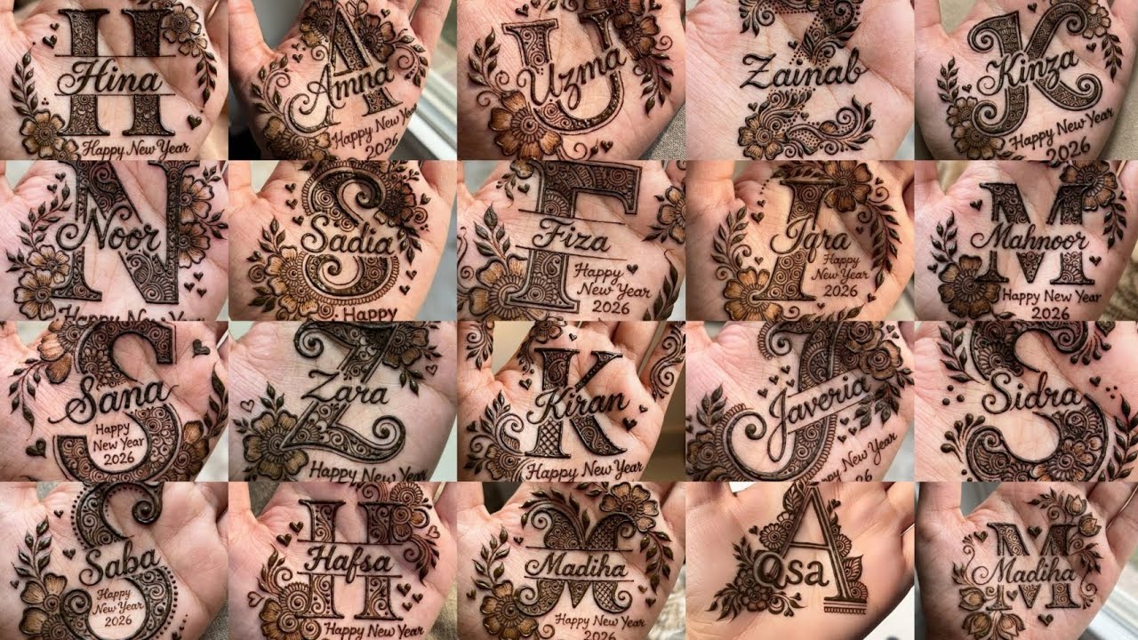Alphabet A-Z🔥Mehndi Tattoo Design| Letter Mehndi Design| Simple Mehndi Design| Letter Tattoo Design