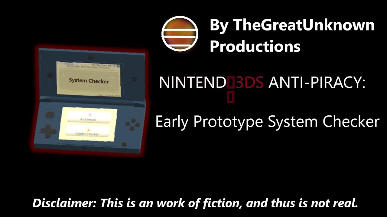 Nintendo 3DS Anti-Piracy: Early Prototype System Checker