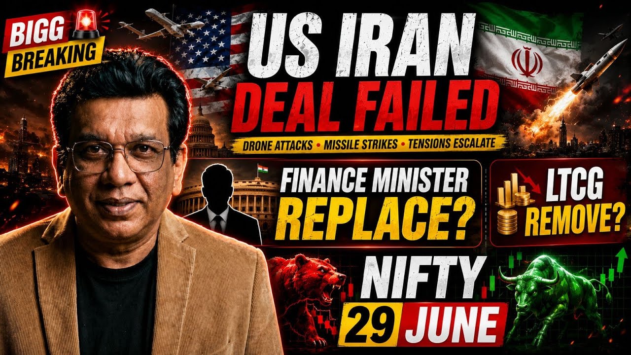 Nifty Prediction For Monday 29 June 2026 | US-Iran Conflict Impact & Finance Minister Update