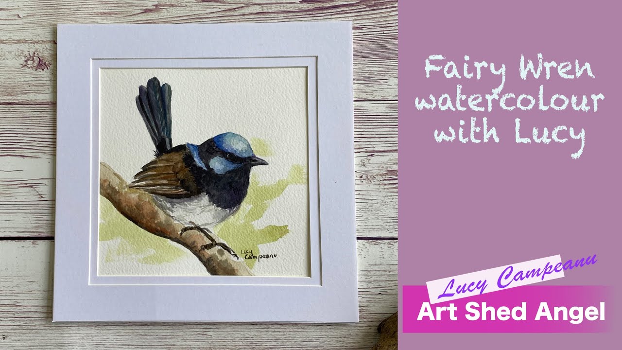 Watercolour Fairy Wren With Lucy