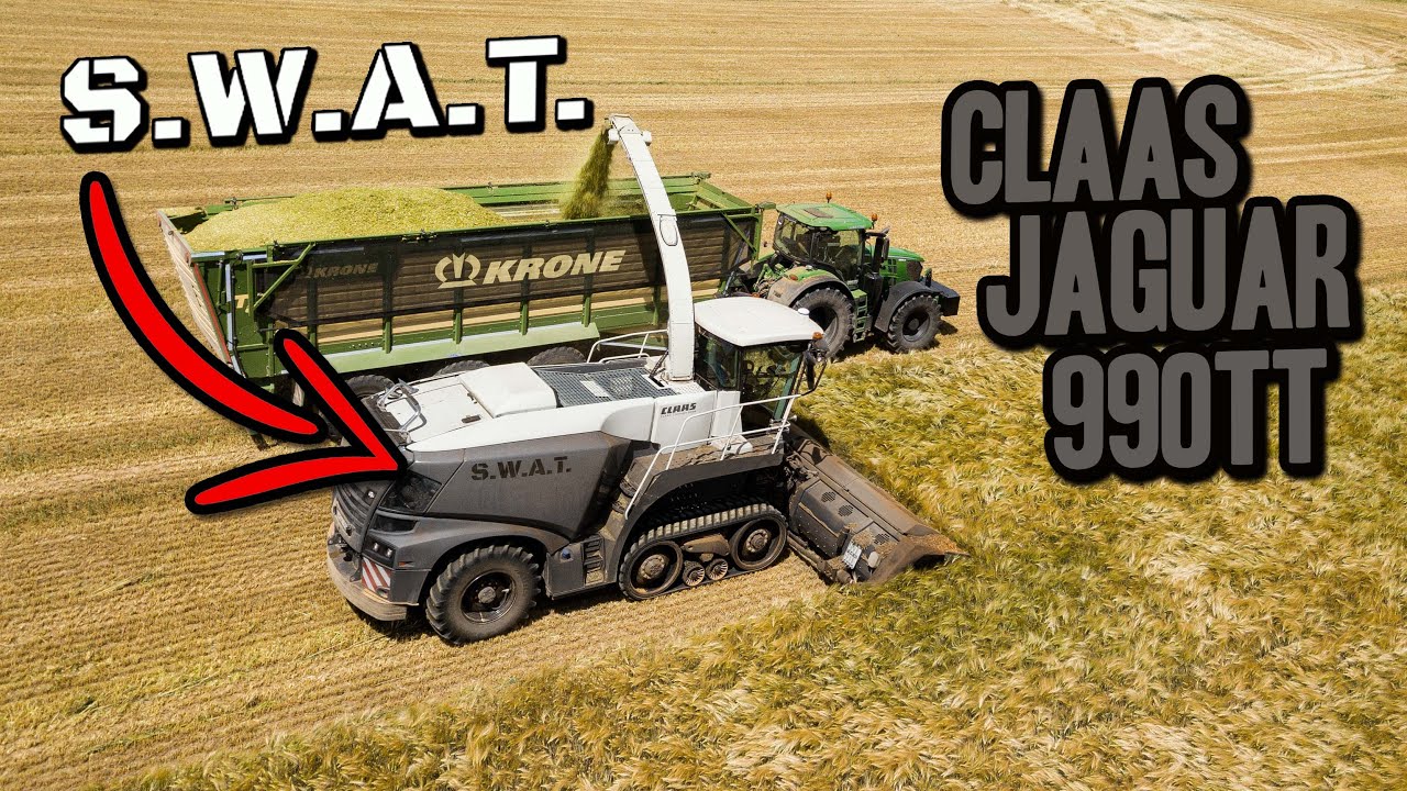S.W.A.T. H&auml;cksler mit &uuml;ber 900PS | Claas Jaguar 990TT | GPS h&auml;ckseln in 4k