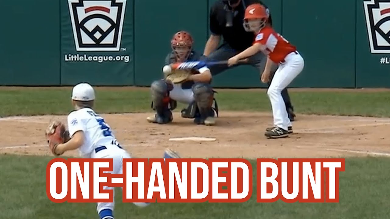 Little Leaguer lays down one-handed bunt, a breakdown