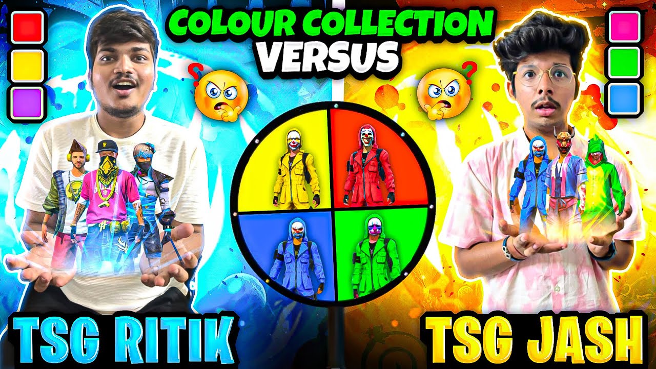 Free Fire Colour Collection Versus Between TSG Jash And TSG Ritik😮😂 || ₹1,00,000 -Garena Free Fire