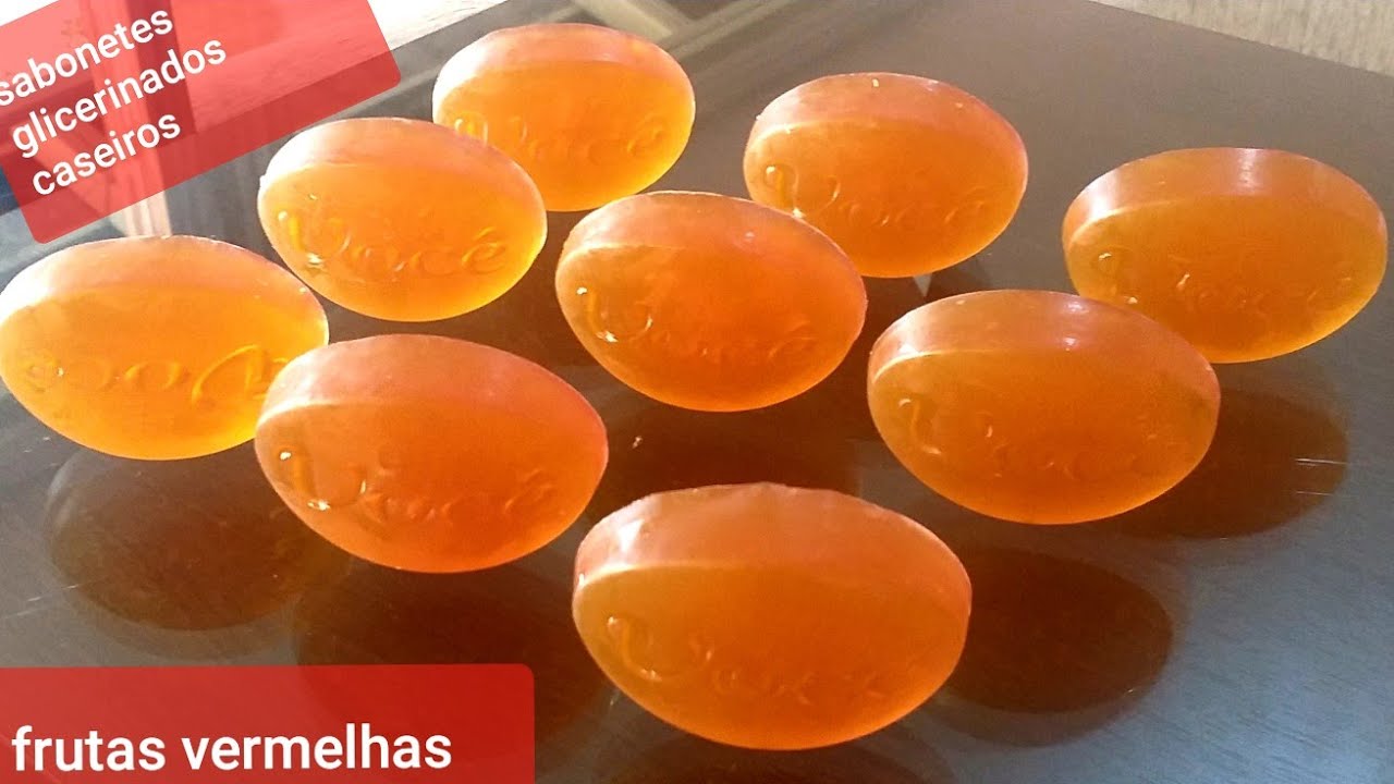 FAÇA SABONETES GLICERINADOS CASEIROS FRUTAS VERMELHAS.