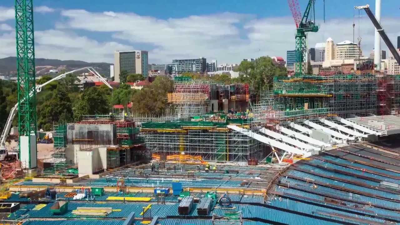Adelaide Oval construction time lapse vision update - August 2013